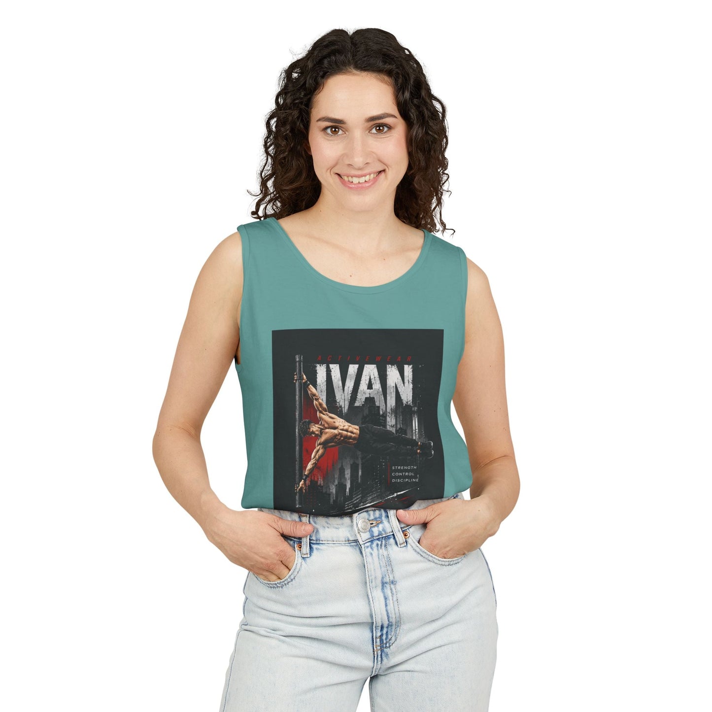 Ivan Rock Climber Tank Top — Vintage Climbing Poster Graphic Printify