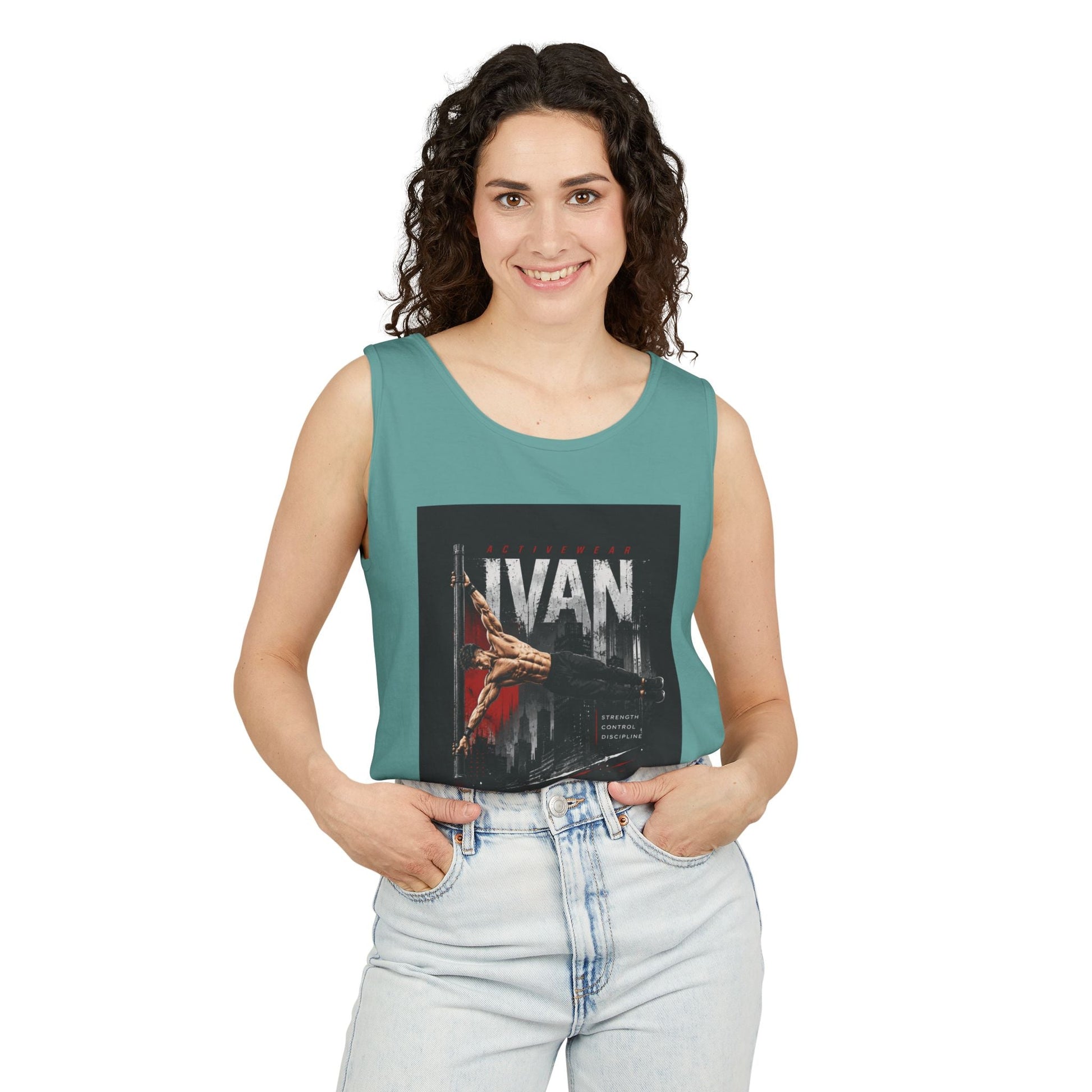 Ivan Rock Climber Tank Top — Vintage Climbing Poster Graphic Printify