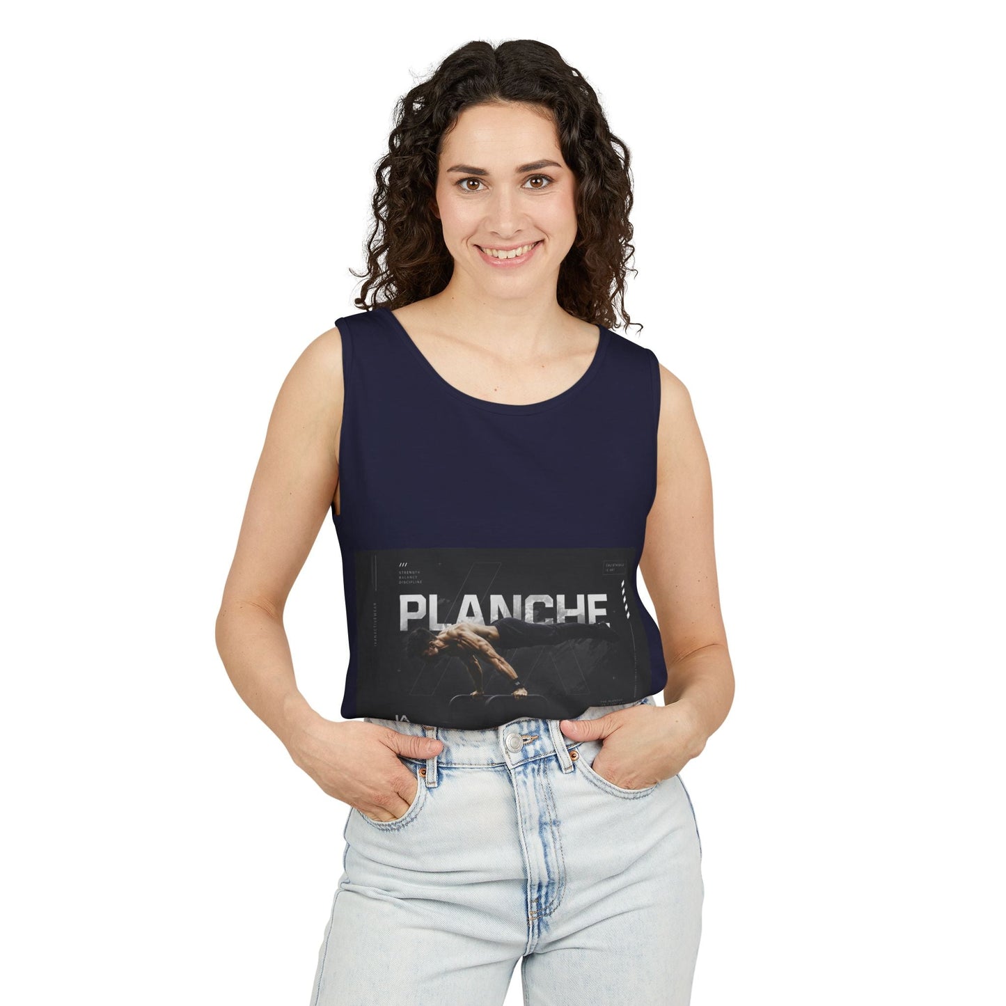 Planches Surfer Graphic Tank Top — Vintage Surf Photo "Planche" Printify