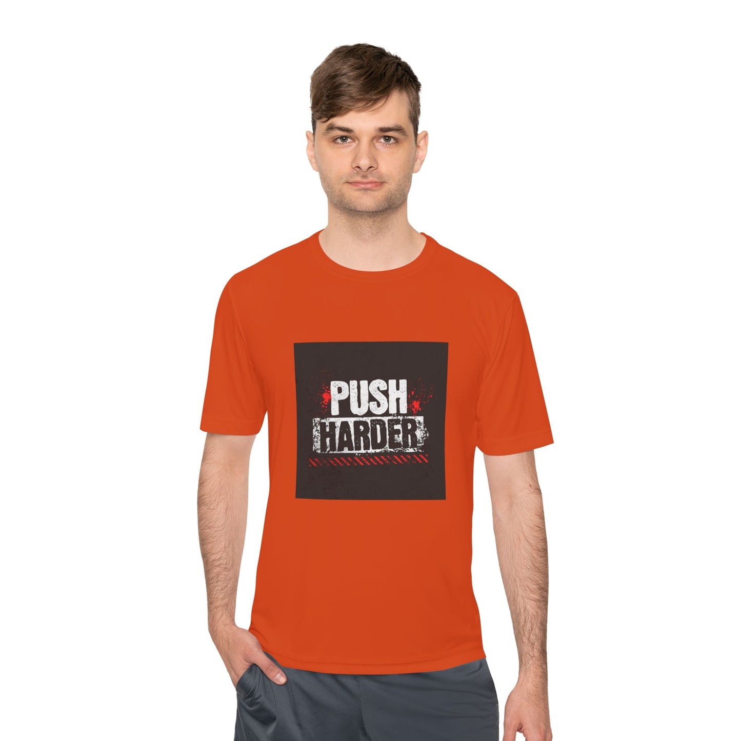 Push Harder Performance Tee — Motivational Gym Workout Shirt Printify
